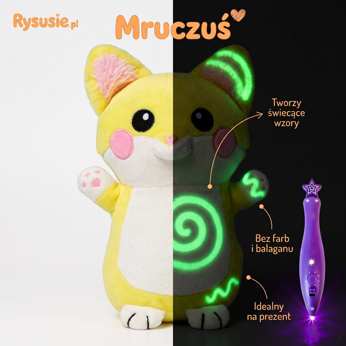 Rysusie™ - Pluszak z rysującym długopisem