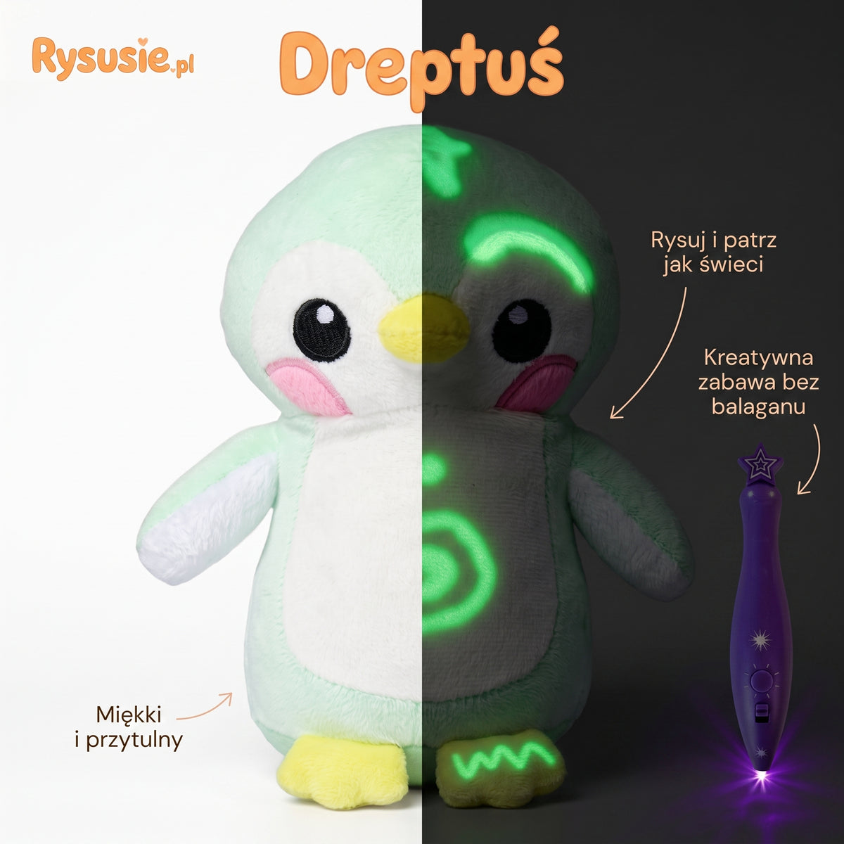 Rysusie™ - Pluszak z rysującym długopisem
